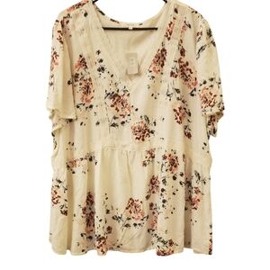 Floral Cream Top